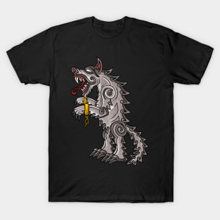 Ruler of the Nordic Seas: Viking Fenrir Monster Wolf Design T-Shirt